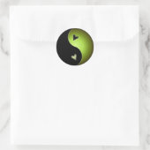 limoen yin yang ronde sticker (Tas)
