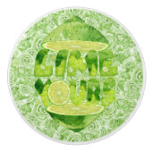 Limoen Yours keramische knop groot (Voorkant)