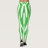 Limoen Zebra Print Leggings (Achterkant)
