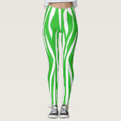 Limoen Zebra Print Leggings (Voorkant)