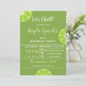 Limoen zomeruitnodiging kaart (Staand voorkant)