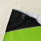 limoen zwart en wit meisjes volleybal gepersonalis strandlaken (In situ)