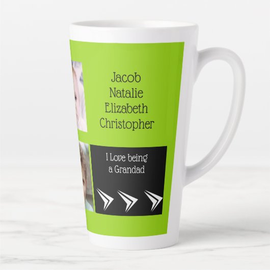 Limoen zwart liefde zijn een opa met foto's latte mok (Rechts)