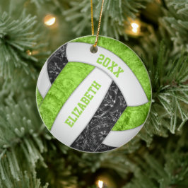 Limoen zwart wit sportief volleybal keramisch ornament