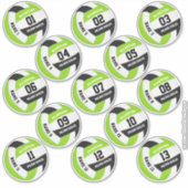 limoen zwarte 13 spelers volleyball sticker (Voorkant)