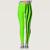 Limoen & Zwarte Jester Leggings (Voorkant)