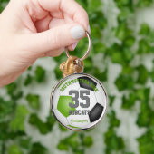 limoen zwarte meisjes voetbalnummer sleutelhanger (Hand)