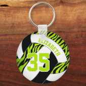 limoen zwarte met zebra strepen accentmeisjes voll sleutelhanger (Achterkant)