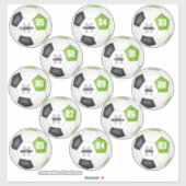 limoen zwarte voetballers sticker (Vel)