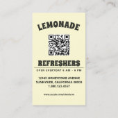 LIMOENADE met qr-code Visitekaartje (Achterkant)