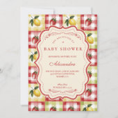 Limoenbes Picknick Baby Shower Kaart (Voorkant)
