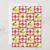 Limoenbes Picknick Baby Shower Kaart (Achterkant)