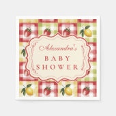 Limoenbes Picknick Baby Shower Servet (Voorkant)
