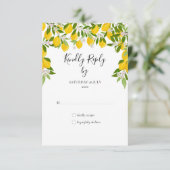 Limoenbloesem Groen RSVP Kaartje (Staand voorkant)