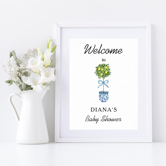 Limoenboom Baby Shower Welkom Poster