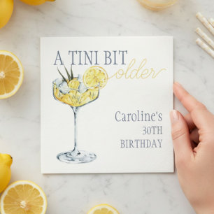 Limoencocktail Een tini beetje Ouder 30e Verjaarda Servet