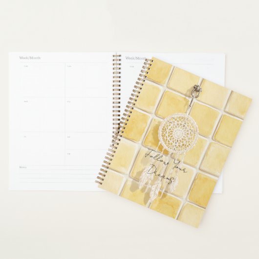 Limoengele Vierkanten Crème Droomvanger   Planner (Display)