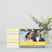 Limoengrijs Bedankt Trouwfoto Kaarten (Staand voorkant)