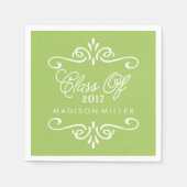  limoengroen | Afstuderen Napkins Servetten (Voorkant)
