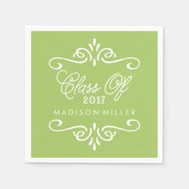  limoengroen | Afstuderen Napkins Servetten