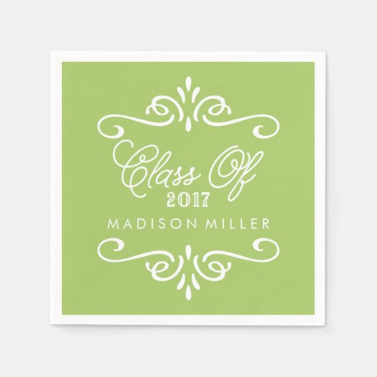  limoengroen | Afstuderen Napkins Servetten (Voorkant)