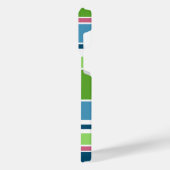 Limoengroen Donkerblauw Blauwgroen Heet Roze Wit G iPhone Hoesje (Linkerkant)