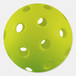 Limoengroen echt pickleball ronde sticker