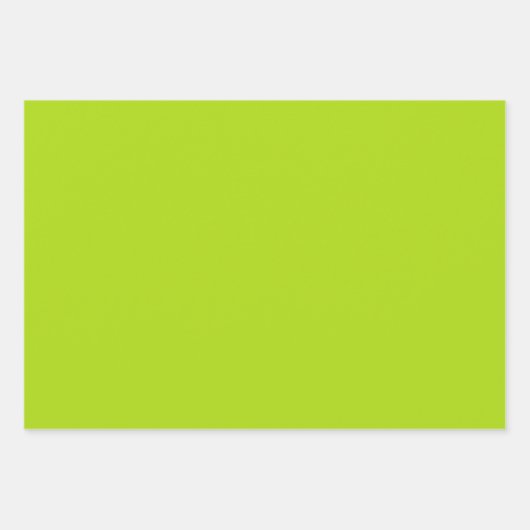 Limoengroen Effen Kleur Vlak Blad Set van 3 Inpakpapier Vel (Voorkant 2)