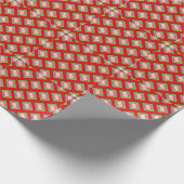 Limoengroen en felle paarse motieven cadeaupapier (Hoek)