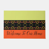 limoengroen en Sinaasappel Deurmat (Voorkant)