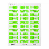 Limoengroen en Witte Stippen Etiket (Full Sheet)