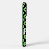 Limoengroen en zwart diamantpatroon  Case-Mate iPhone case (Achterkant / Rechts)