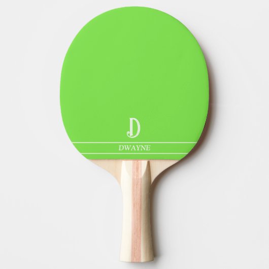 Limoengroen gemerkte pingpongbat tafeltennisbatje (Voorkant)