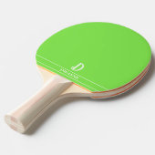 Limoengroen gemerkte pingpongbat tafeltennisbatje (Voorkant Gekanteld)