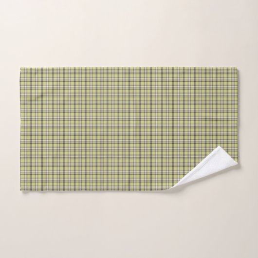 Limoengroen geruit klassiek patroon retro handdoek (Handdoek)