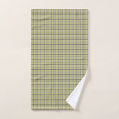 Limoengroen geruit klassiek patroon retro handdoek (Handdoek)