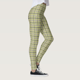 Limoengroen geruit klassiek patroon retro leggings