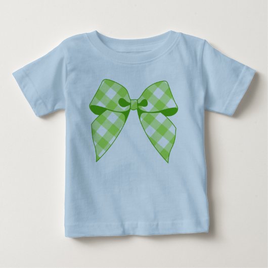 Limoengroen Gingham Strik Das Key Lime Peuter Ruff (Voorkant)