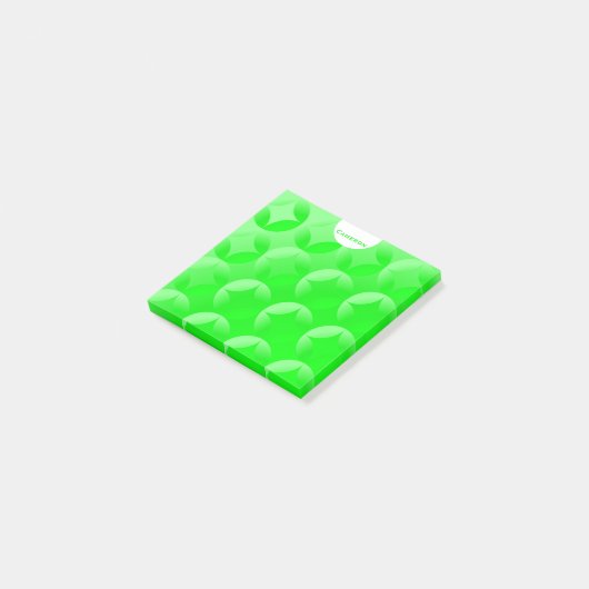 Limoengroen grafisch ontwerp gepersonaliseerd post-it® notes (Schuin)