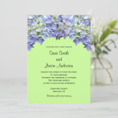 Limoengroen met Paarse Hydrangeas Kaart (Staand voorkant)