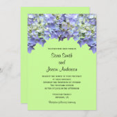 Limoengroen met Paarse Hydrangeas Kaart (Voorkant / Achterkant)