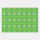 Limoengroen met patroon inpakpapier vel (Voorkant 2)