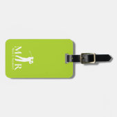 Limoengroen Monogram Golfer Bagagelabel (Voorkant horizontaal)