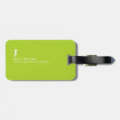 Limoengroen Monogram Golfer Bagagelabel (Achterkant horizontaal)