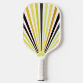 Limoengroen sinaasappel en zwarte strepen pickleball paddle (Achterkant)