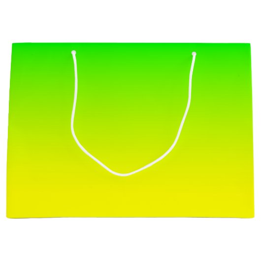Limoengroen tot felgele ombre groot cadeauzakje (Voorkant)