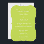 Limoengroen Witte Eenvoudige Trouw Uitnodiging<br><div class="desc">product</div>