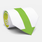 Limoengroen Witte Kleur Strepen Stropdas (Opgerold)