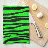 Limoengroen Zebra Theedoek (Quarter Fold)