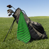 Limoengroen zwart gestreept naadloos patroon golfhanddoek (Groen)